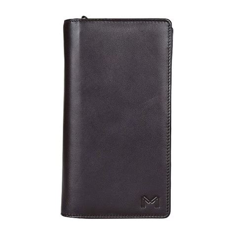 Travel Document Holder With Zip Brown Massi Miliano