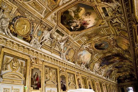 Painting On A Ceiling At The Louvre Museum In Paris Stock Editorial