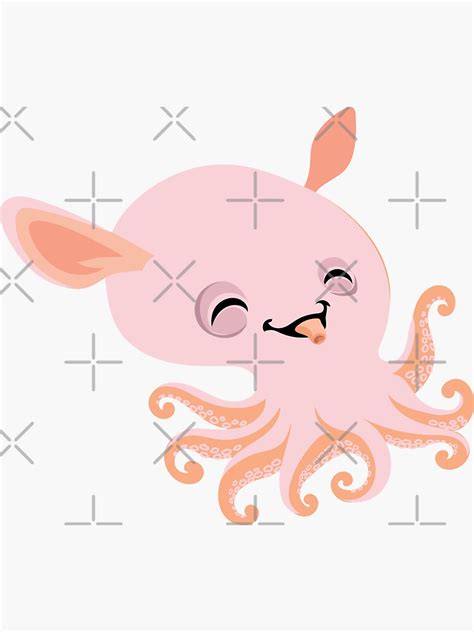 Cute Dumbo Octopus Sticker By Pepomintnarwhal Redbubble