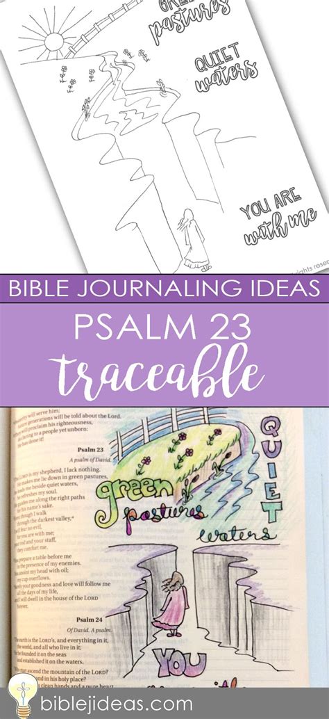 Bible Journaling Ideas Bible Journaling Traceable Psalm 23 Images And