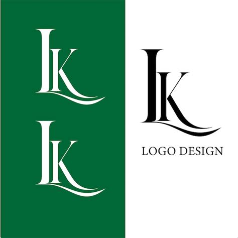 Création De Logo De Lettre Initiale Lk Vecteur Premium