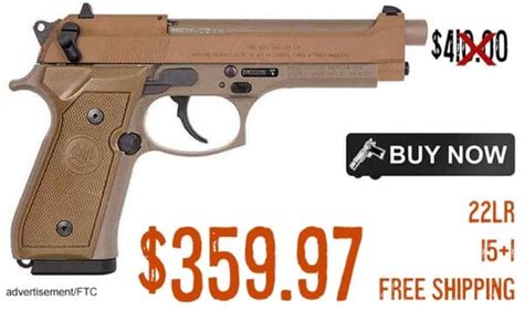 Beretta M9 22 Long Rifle Fde Pistol 35997 Free Shipping