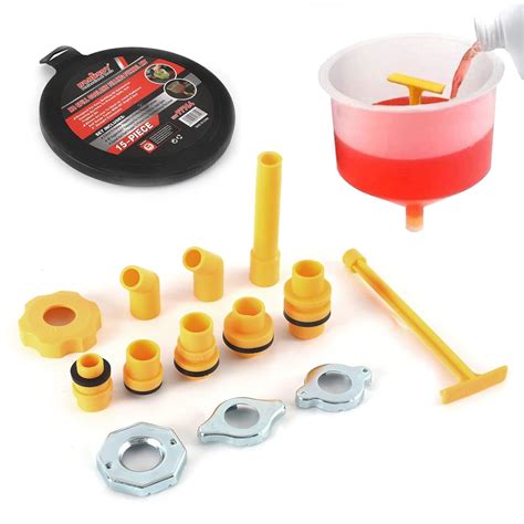 Shoze 15PCS Radiator Funnel Fill Kit Spill Proof Radiator Coolant