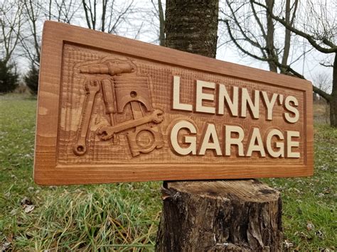 Personalized Garage Sign 3d Workshop Sign Lettering Wooden Etsy