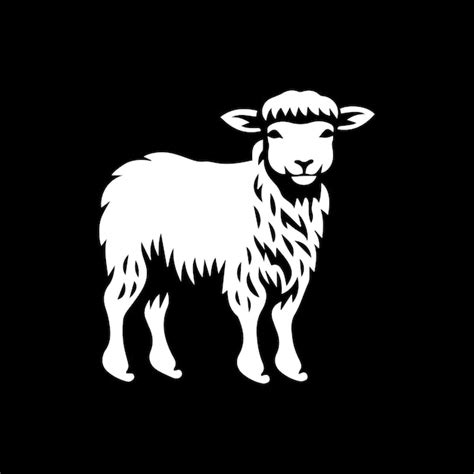 Premium Vector | Sheep head silhouette