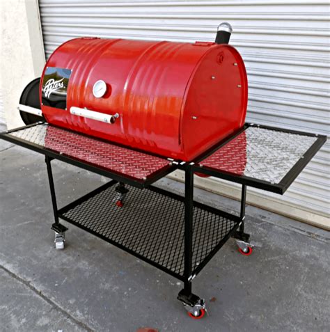 Single Barrel Smoker With Offset Firebox Grill Moss Grills