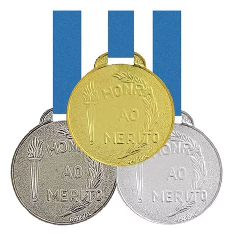 Medalhas Mm Honra Ao M Rito Ouro Prata Bronze Fita