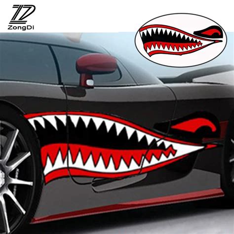 ZD 1Pc Car Stickers car body Shark Mouth waterproof sticker for Mazda 3 ...