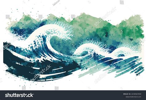 The great wave off kanagawa painting - Royalty Free Stock Vector 2230567459 - Avopix.com