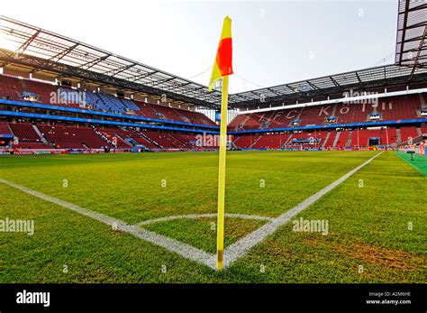 View From One Of The Corner Flags Of Soccer Pitch At Cologne World Cup