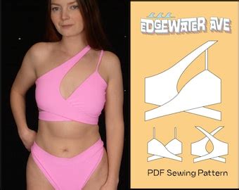 Reversible Seamless Halter Bikini Wrap Top Sewing Pattern Etsy