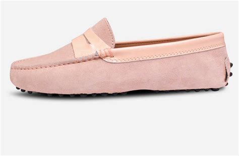 Light Rose Pink Suede Italian Driving Shoe Moccasins