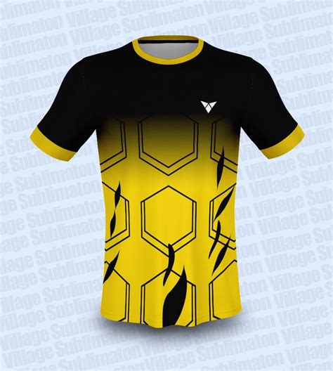 Yellow and Black Hexagon Football Jersey Design | Jersey design, Sport ...