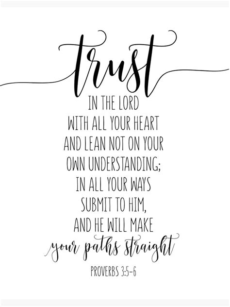 Trust In The Lord With All Your Heart Proverbs 3 5 6 Bible Verse