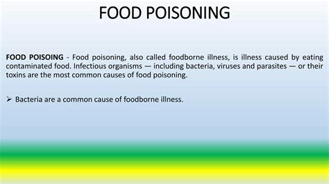 Food Poisoning Presentation PPT