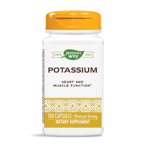 Nature S Way Potassium 100 Capsules Carlo Pacific