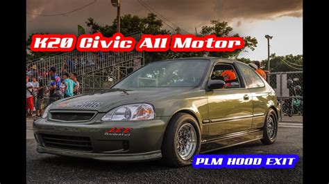 K20 Civic All Motor Plm Hood Exit Header Dyno Video Youtube