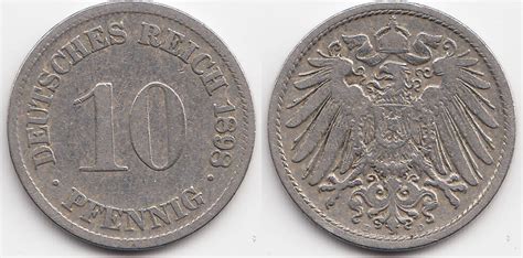 Kaiserreich Pfennig D Gro Er Adler Kupfer Nickel Knapp Sehr