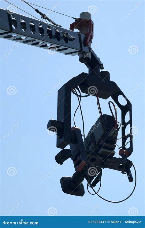 Camera On Crane Stock Image Image Of Television Comunication