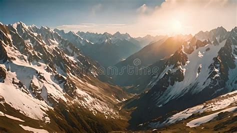 Aerial View Of Mountain Beautiful Slow Motion Footage Stock Video