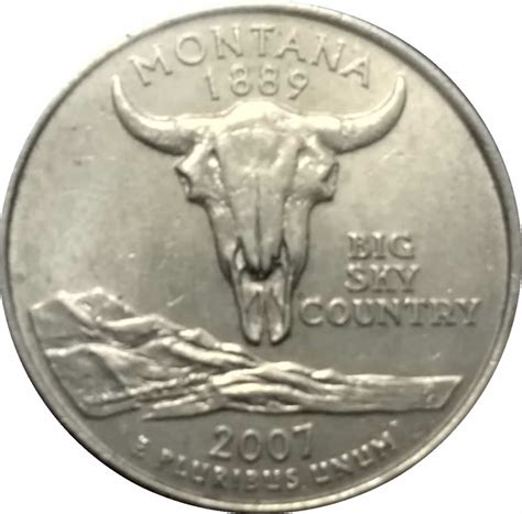 Moeda EUA 0 25 Quarter Dollar 2007 P Montana