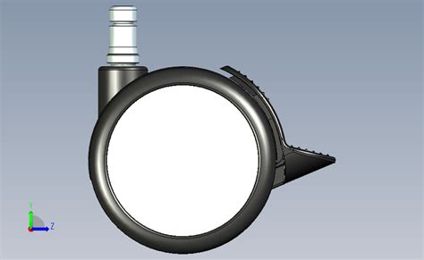设备用带刹车的转轮 Parasolid 模型图纸下载 懒石网