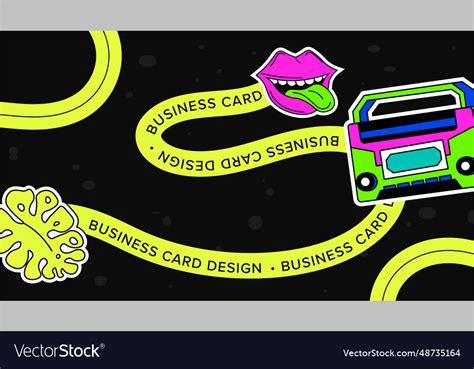 Business card design old school or retro style Vector Image