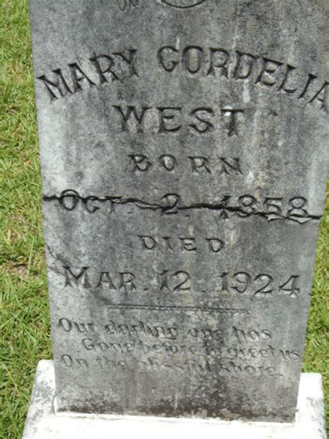 Mary Cordelia Perkins West M Morial Find A Grave