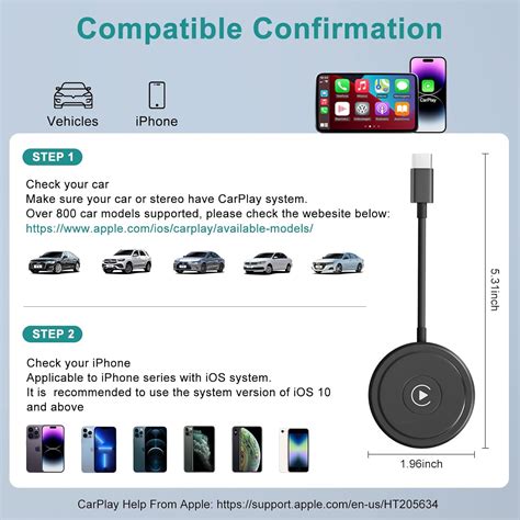 Adaptador Inal Mbrico Carplay Caja De Dongle Uwecan Carplay Para Autos