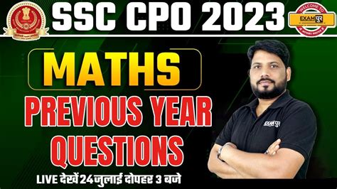 Ssc Cpo Maths Class Previous Year Questions Ssc Cpo Maths By