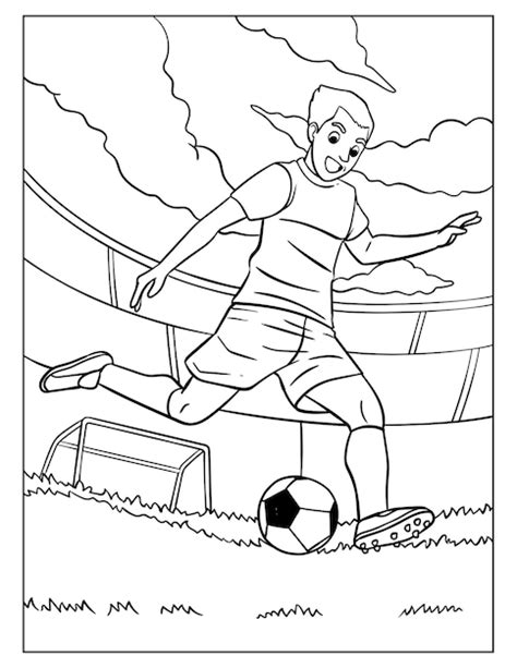 Coloriage De Football Pour Les Enfants Vecteur Premium