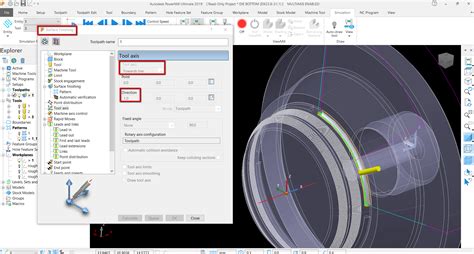 How To Create A Surface Finishing Toolpath With Tool Axis Towards Line