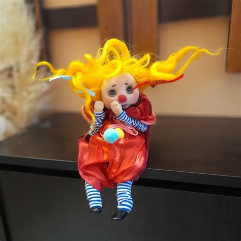 Funny Clown Textile Doll Handmade Doll T For Mom T For Daughter Circus Funny Clown Funny