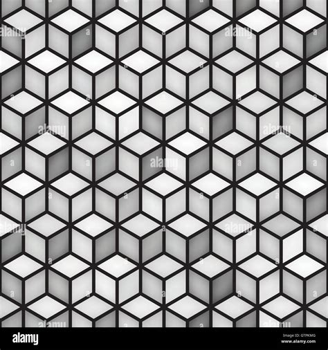 Vector Seamless Cube Shape Rhombus Grid Geometric Pattern Stock Vector