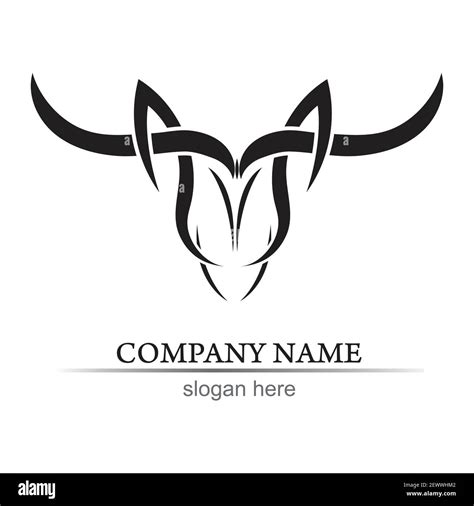 Bull horn logo and symbols template icons app Stock Vector Image & Art ...