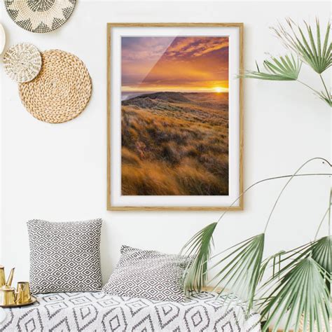 East Urban Home Gerahmtes Papierbild Fotografie Sunrise At The Beach