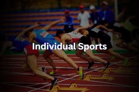Individual Sports Celebrating The Essence Of Self Competence Explore