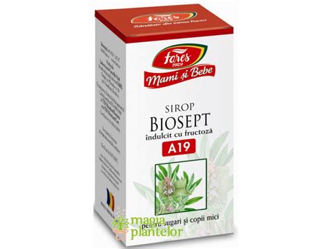 Biosept A19 Mami Si Bebe Sirop Cu Fructoza 100 ML Fares