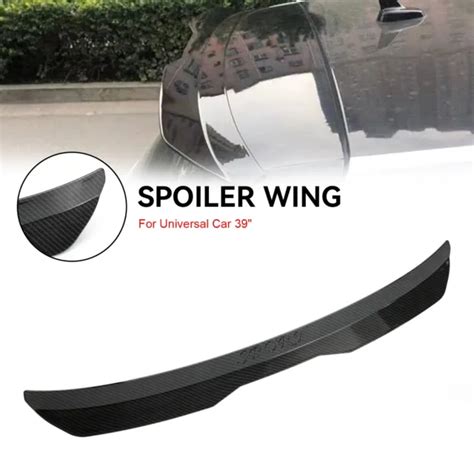 Carbon Fiber Look Car Abs Rear Spoiler Universal Modified Roof