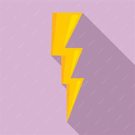 Icono De Rayo De Energía Ilustración Plana Del Icono De Vector De Rayo