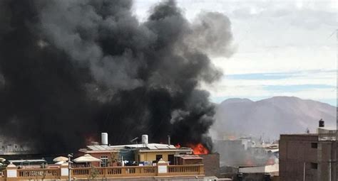 Incendio en Arequipa magnitud de la emergencia que afecta 4 galerías