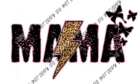 Mama Lightning Bolt Dtf Transfer We Print U Press Dtf Transfers