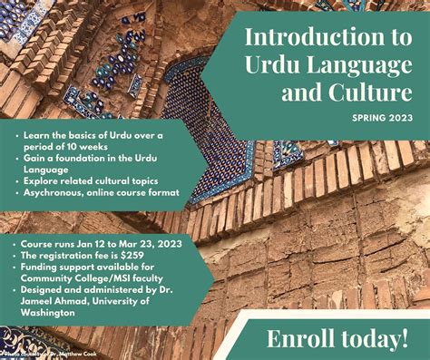 Spring 2023: Introduction to Urdu Language and Culture | American ...