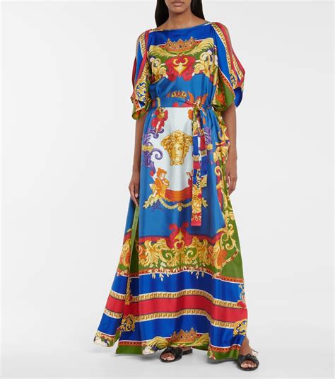 Versace Printed Silk Maxi Dress Mytheresa