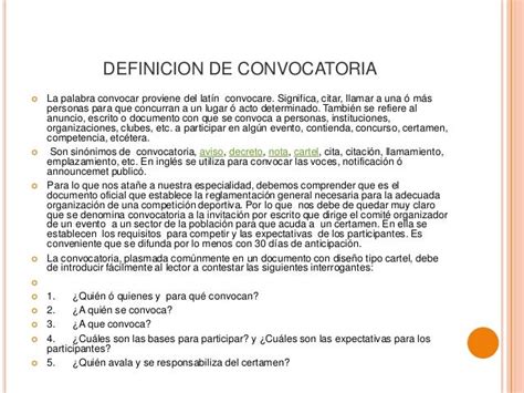 Convocatoria