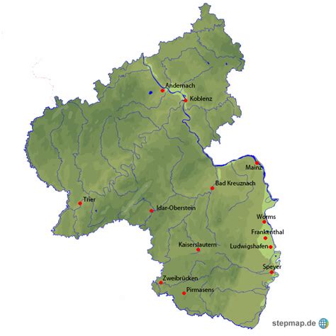 Stepmap Rp Fl Sse Landkarte F R Deutschland