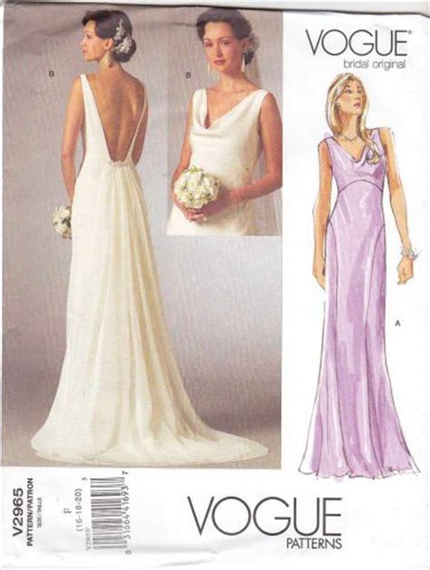 Vogue Sewing Pattern 2965 Bridal Original Misses Size 16 20 Wedding