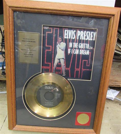 Popsike Elvis Presley 24 Kt Gold Plated Framed Record In The