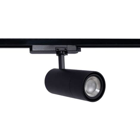 Spot LED sur rail monophasé CCT 25W COB Ouverture réglable Noir