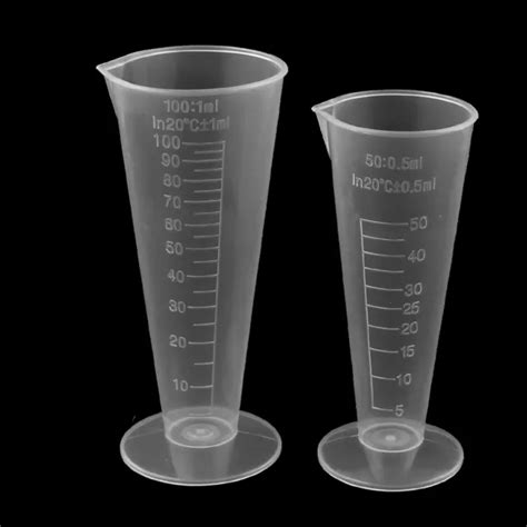 Plastic Conical Beaker Laboratory Graduated Measuring Cup 50ml 100ml 17 50 Picclick Au